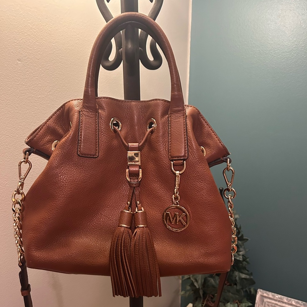Michael Kors Tan Leather Shoulder Bag